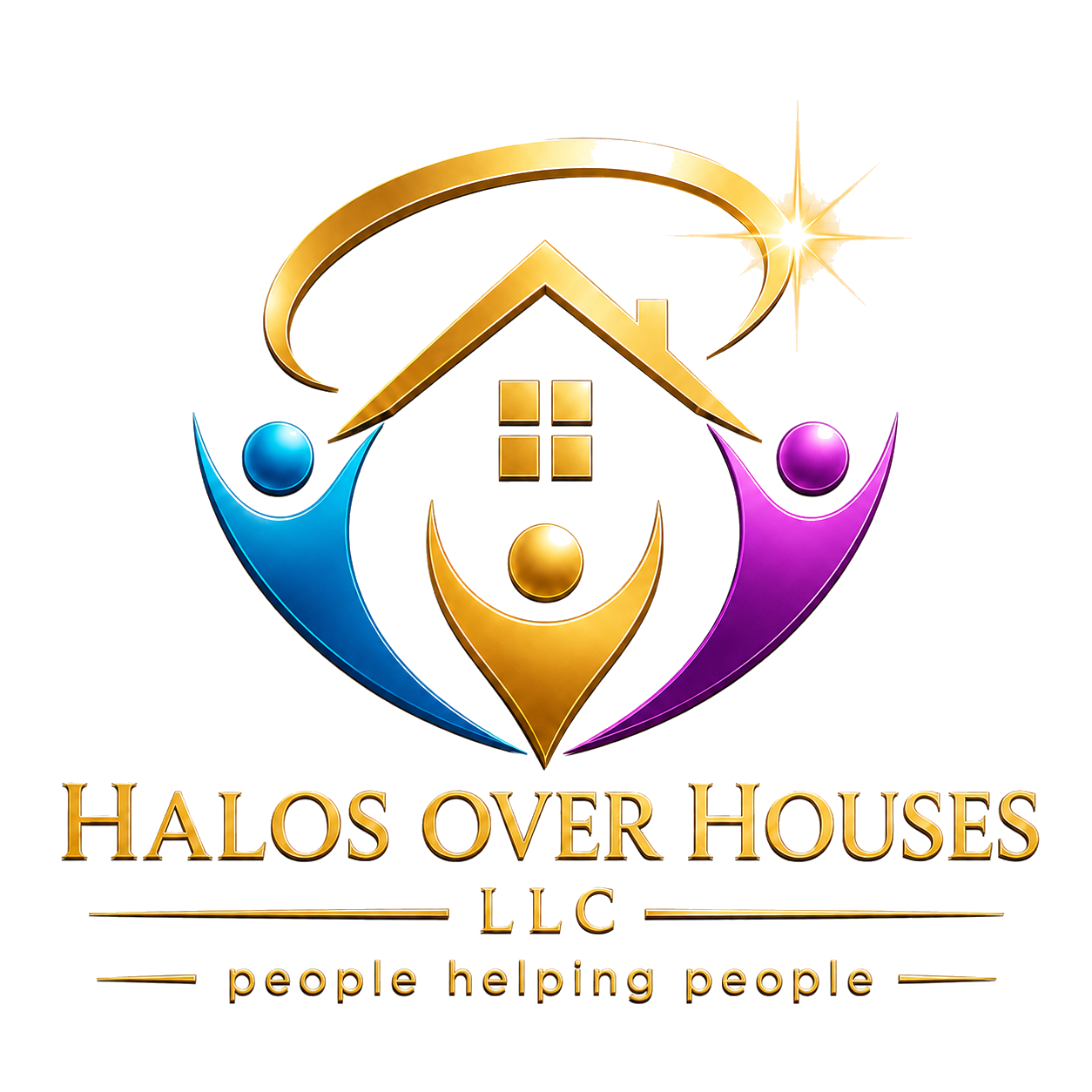 Halos Over Houses — stacked logo